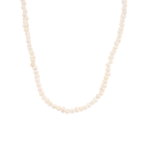 Faceted Pearl Beaded Necklace