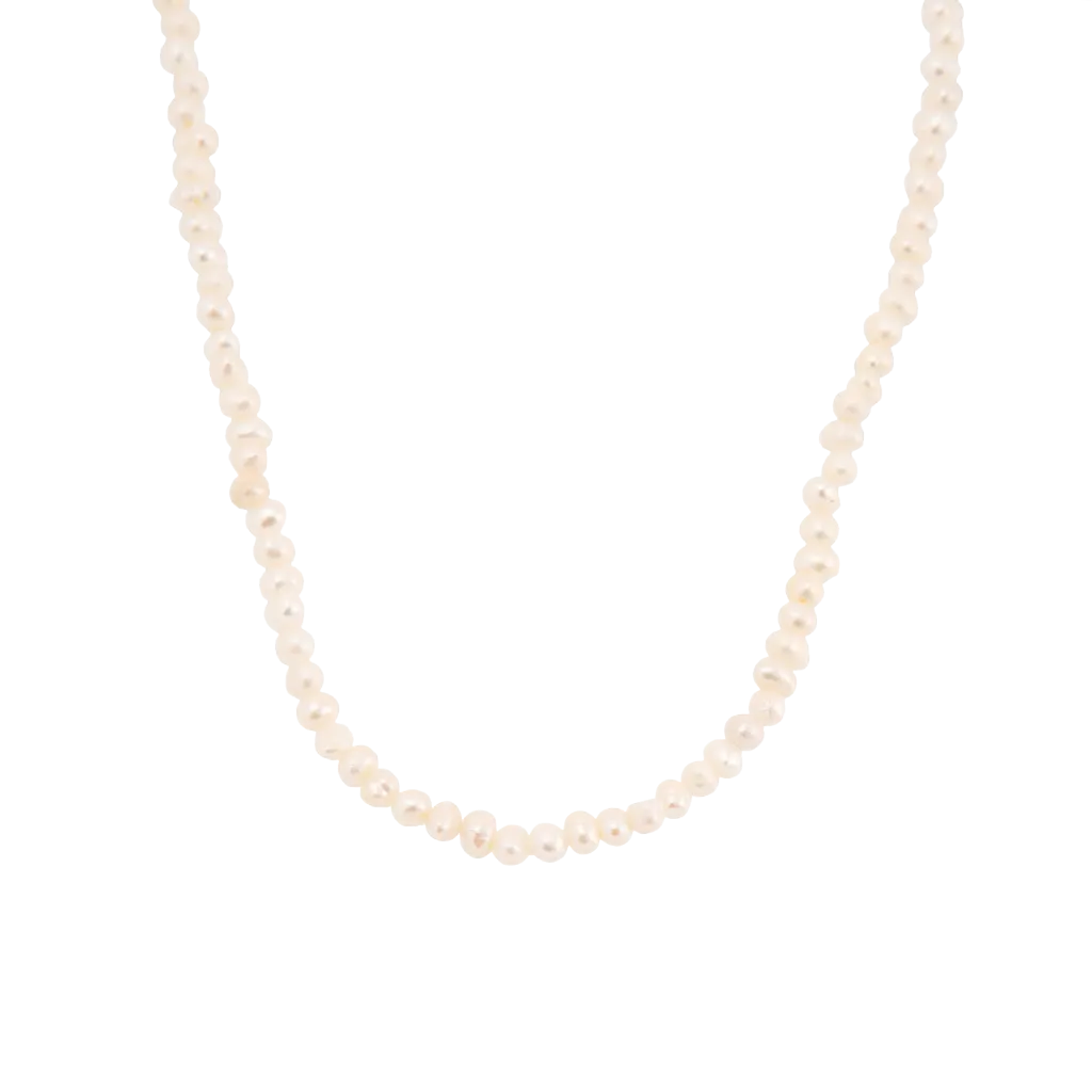 Faceted Pearl Beaded Necklace