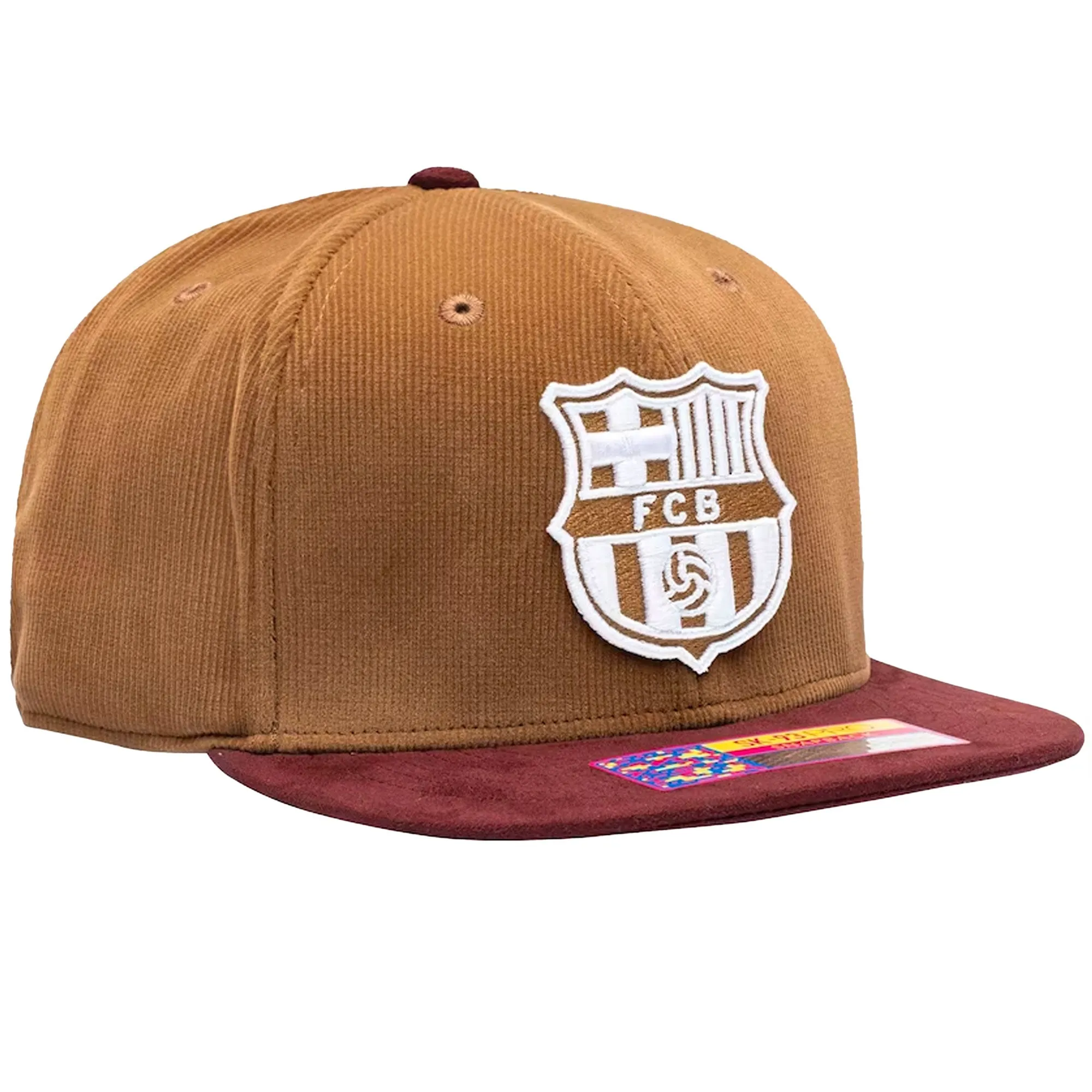 Fan Ink FC Barcelona Snapback Hat Brown