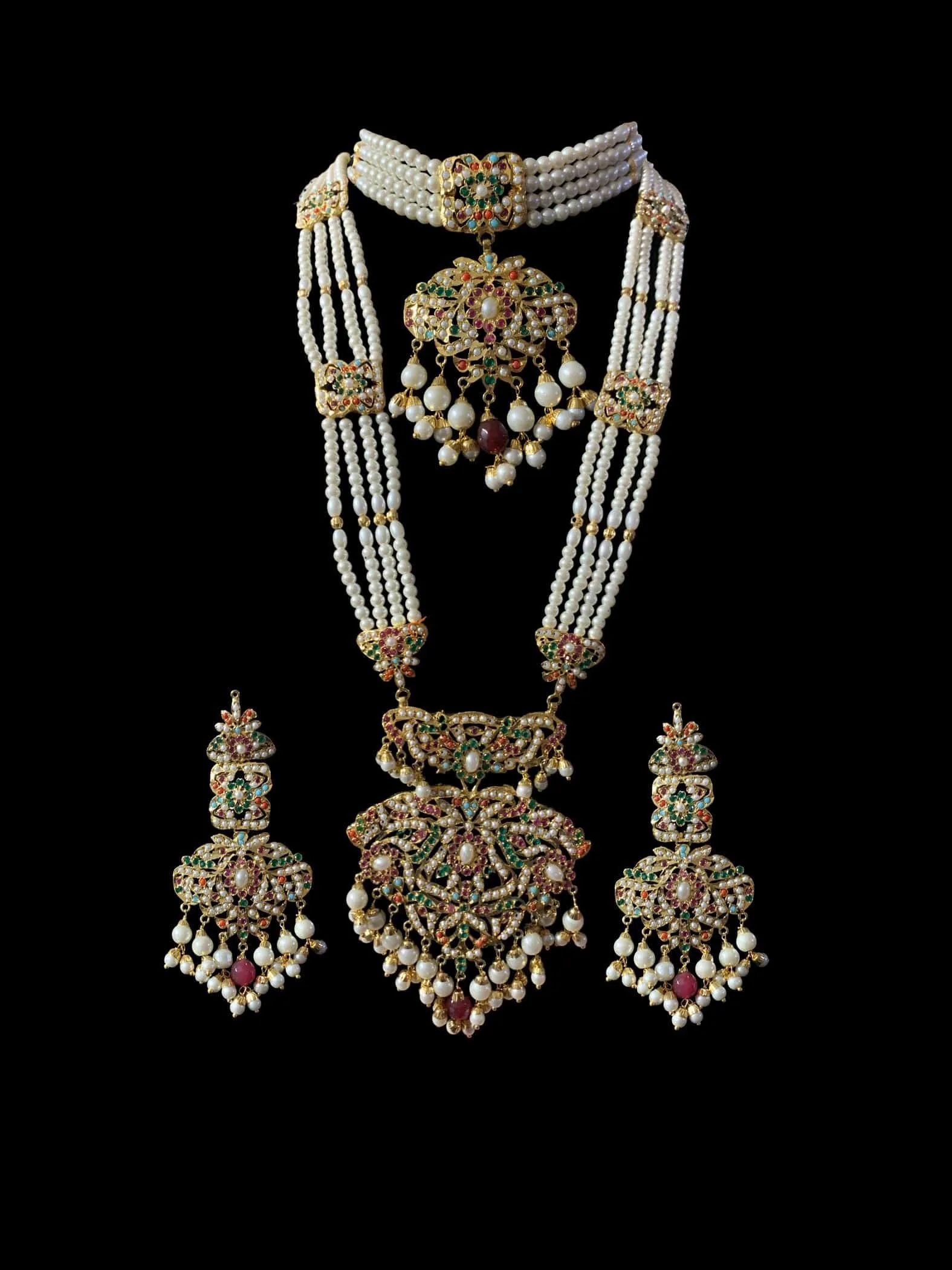 Filza navratan  bridal set ( READY TO SHIP )