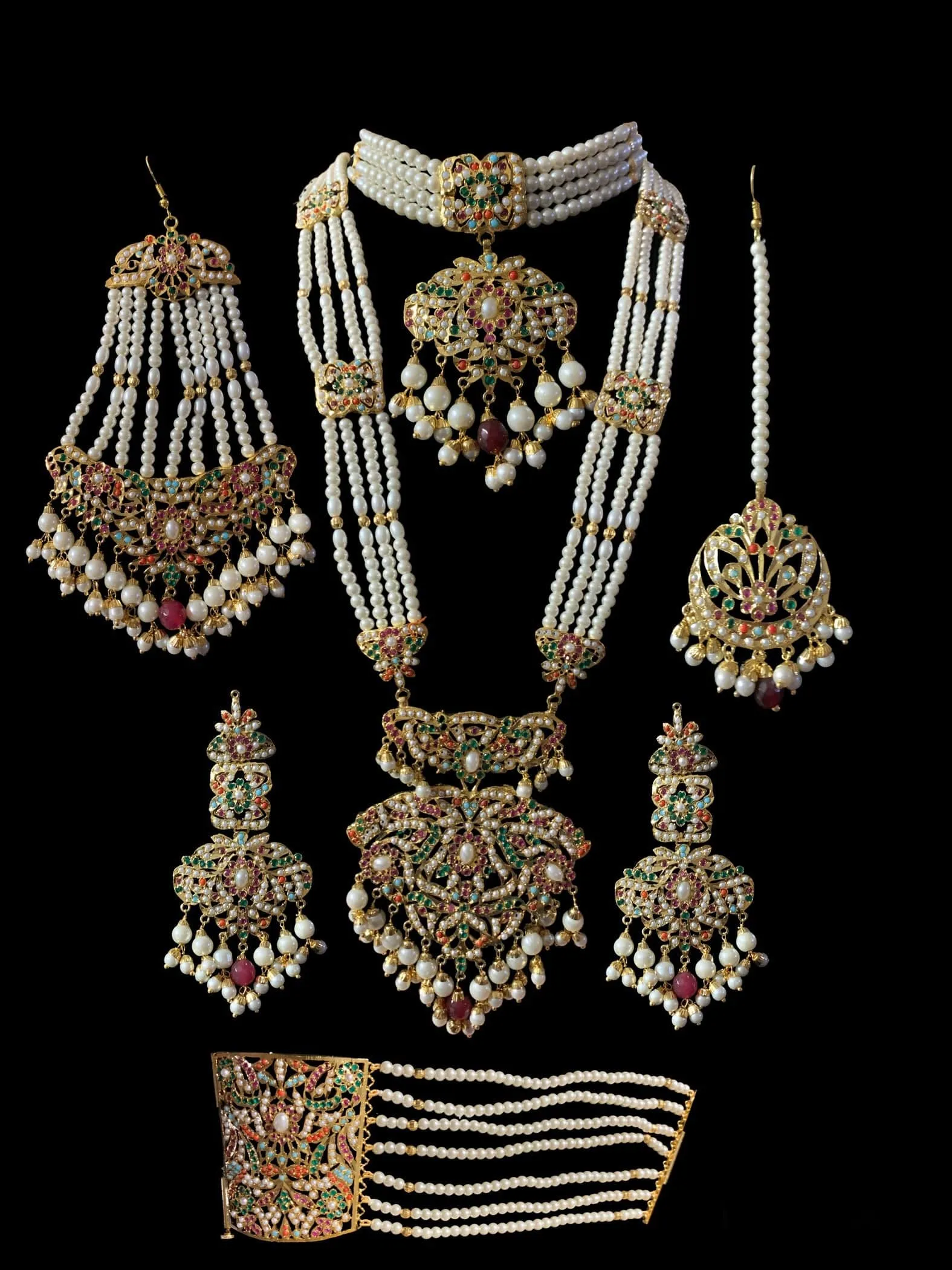 Filza navratan  bridal set ( READY TO SHIP )