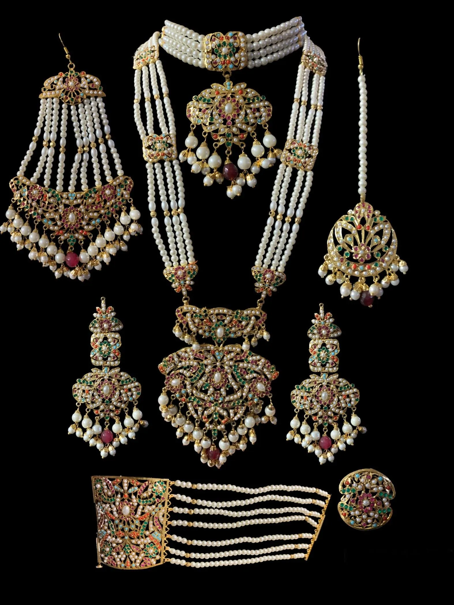 Filza navratan  bridal set ( READY TO SHIP )