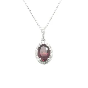 Garnet and Diamond Pendant