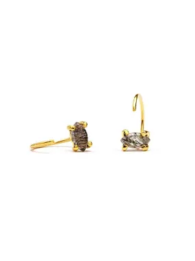 Gemstone Huggies Earrings