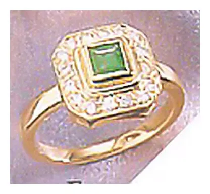 Goddess 14k Gold, Emerald and Diamond Ring