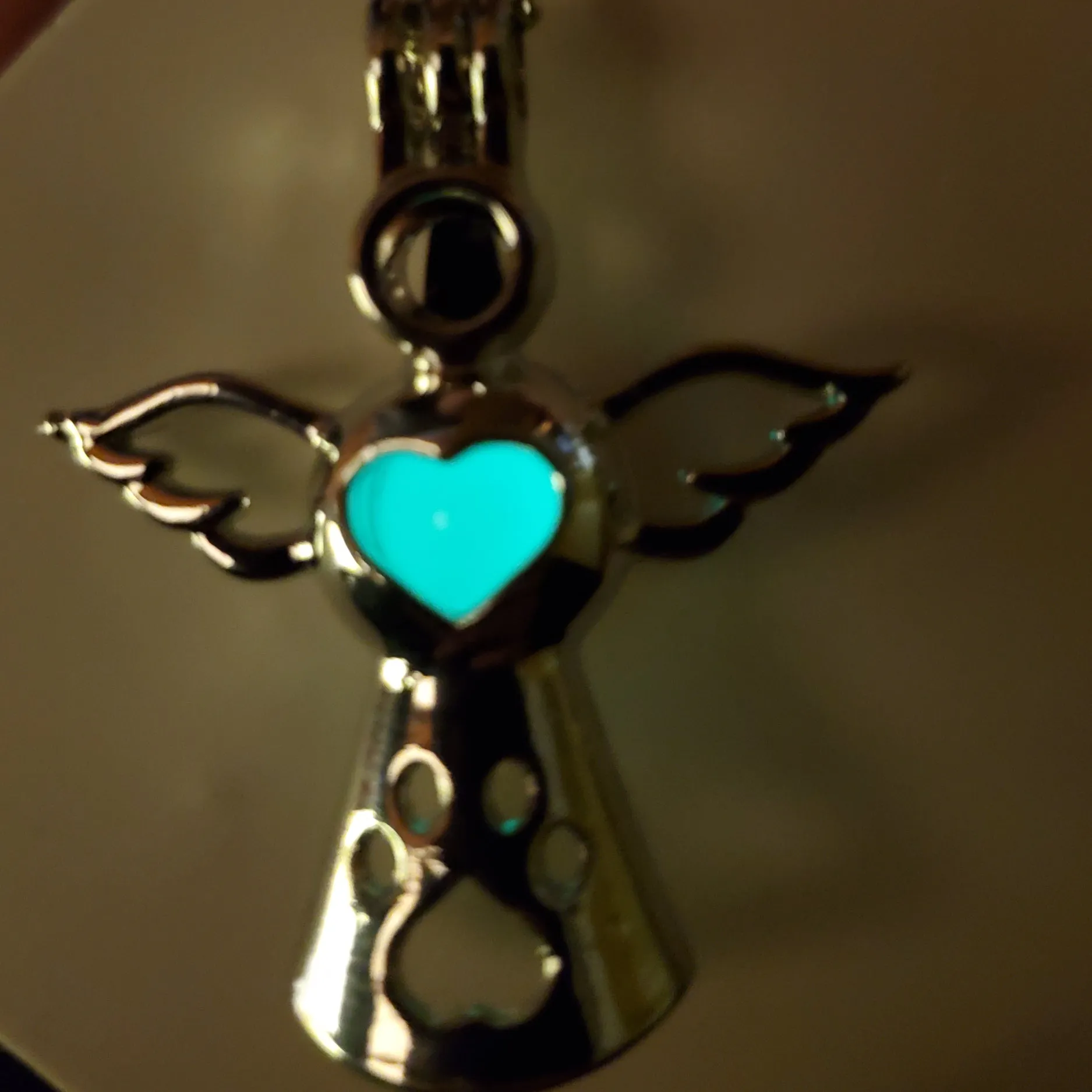 Guardian Angel Glow Pet Collar Pendant