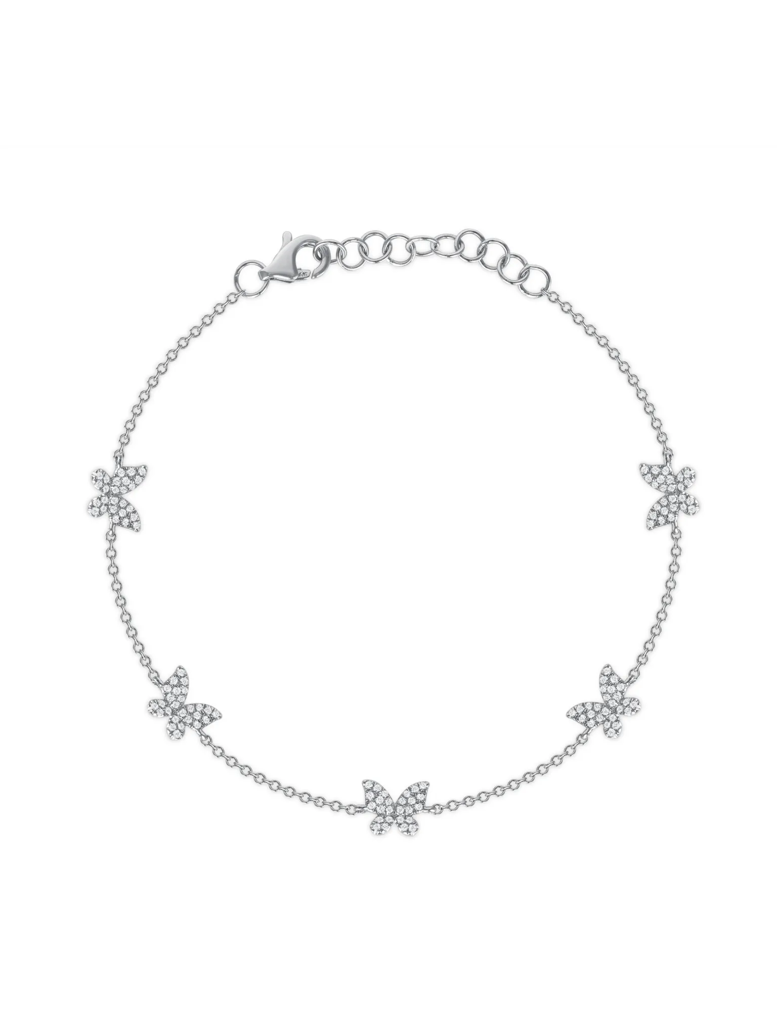 Hallie Diamond Butterfly Bracelet 14K