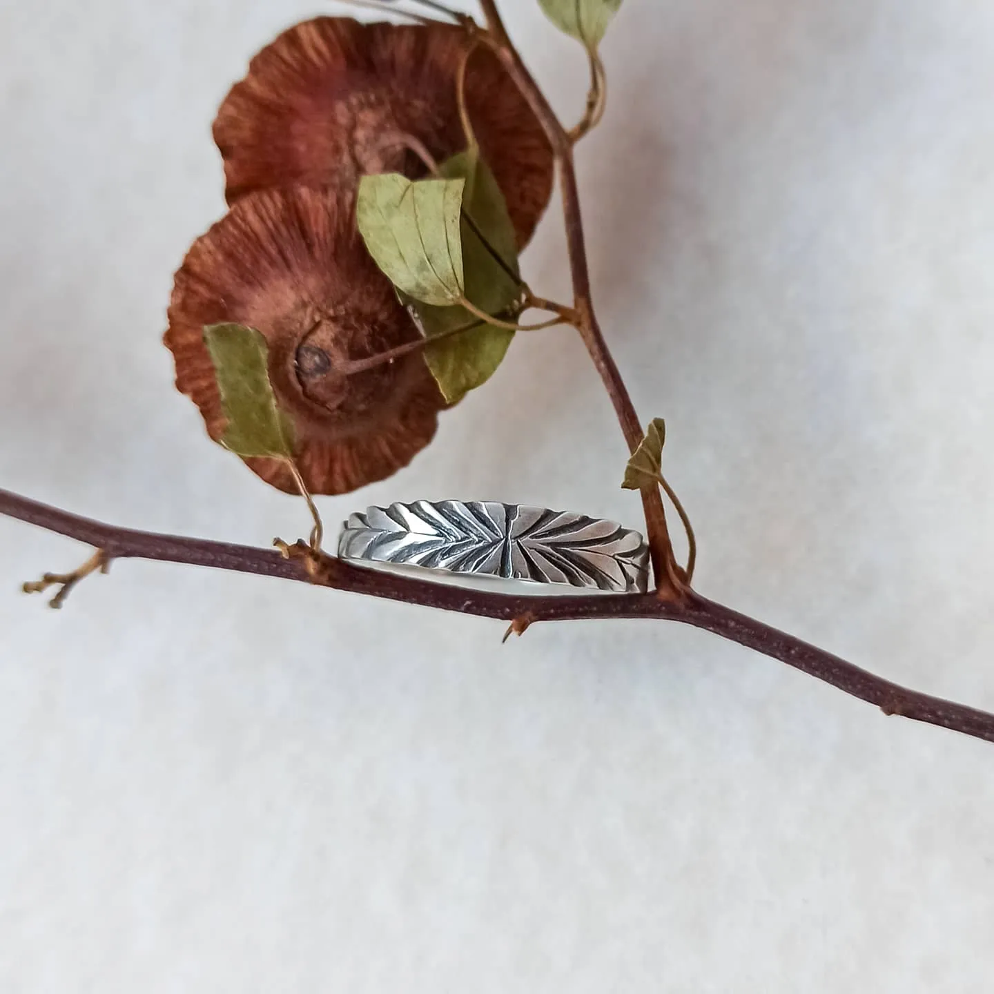 Hand Engraved Sterling Silver Ring