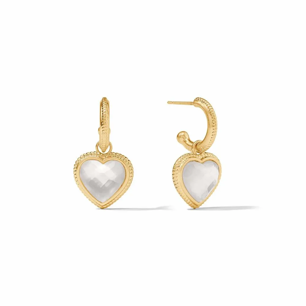 Julie Vos Heart Hoop & Charm Earring