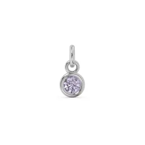 June Birthstone Charm | Sterling Silver