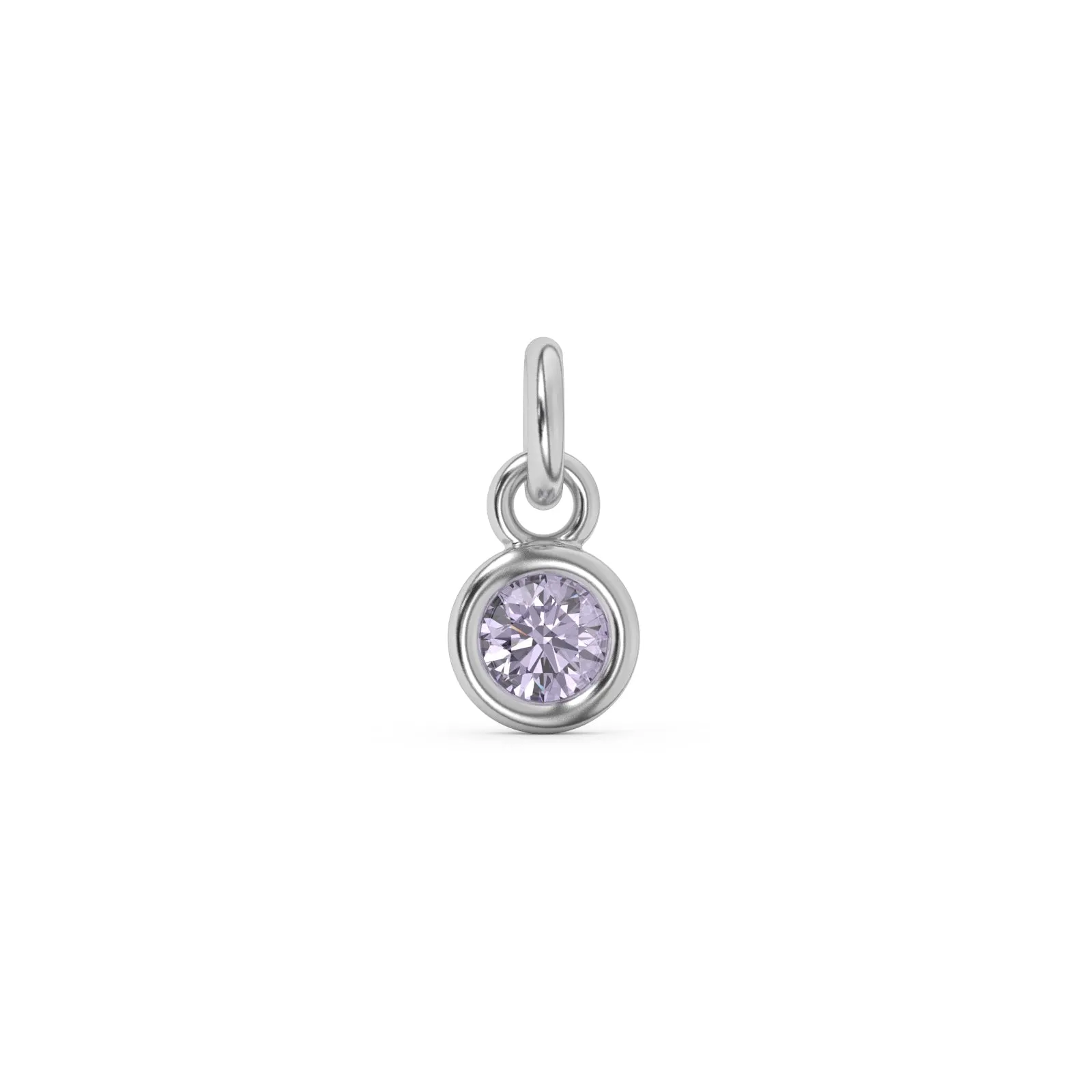 June Birthstone Charm | Sterling Silver