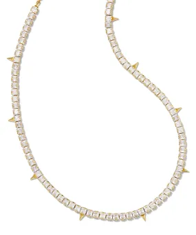 Kendra Scott Jacqueline Tennis Necklace - Gold/White Crystal