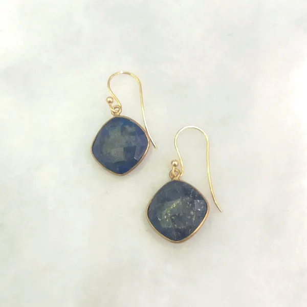 Lapiz Lazuli Single Drop Hook Earrings