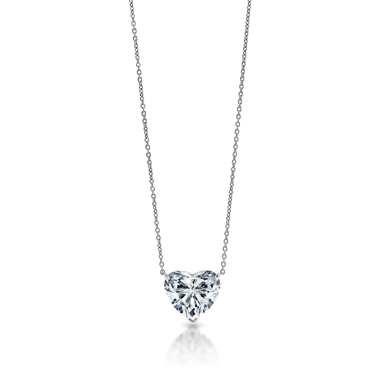 Lashana 10 Carat H SI1 Heart Shape Lab-Grown Diamond Pendant Necklace in Platinum. GIA Certified By Mike Nekta