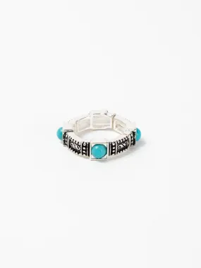 Maggie Western 4-Stone Turquoise Stretch Ring