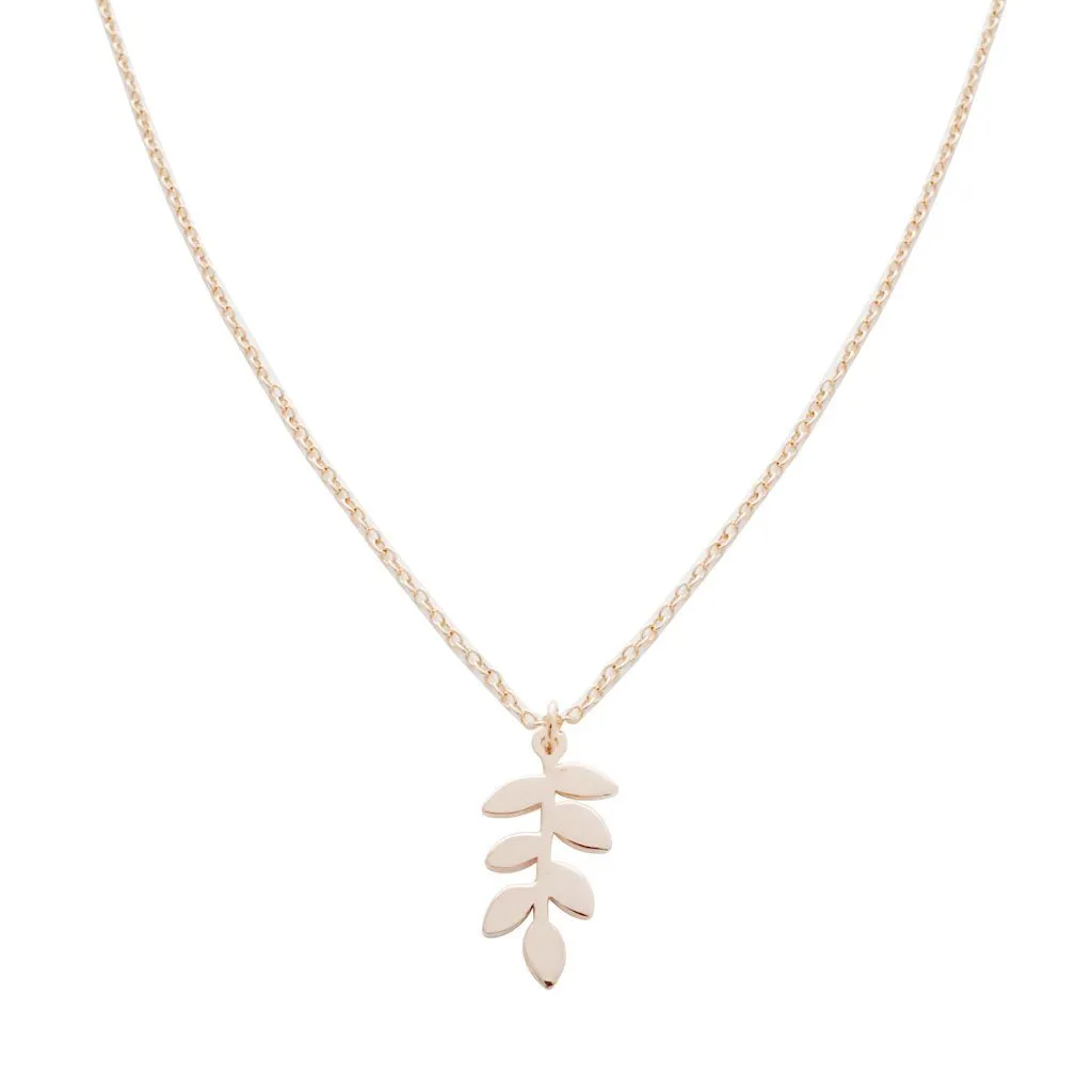 Magic Charm Fern Necklace (Gold)