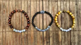 New Men’s “Resist” Gemstone Stretch Bracelets