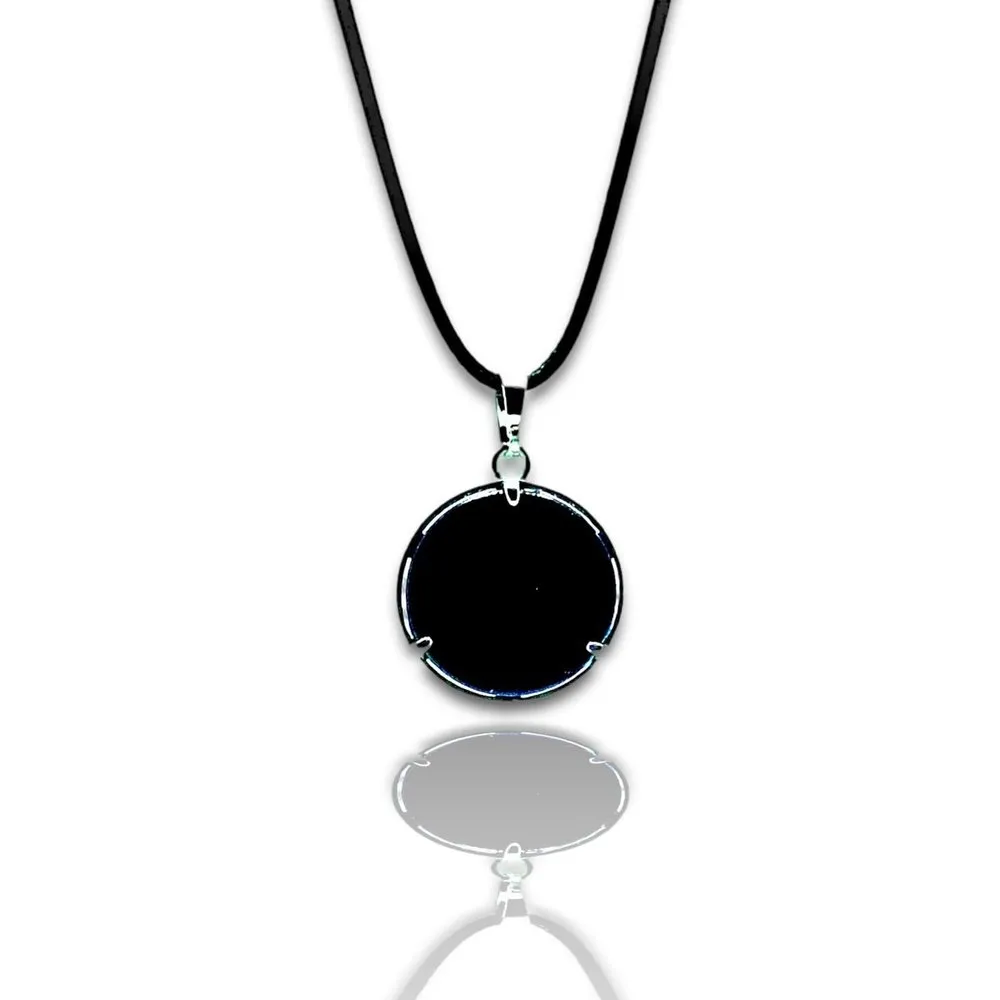 OM Obsidian Necklace