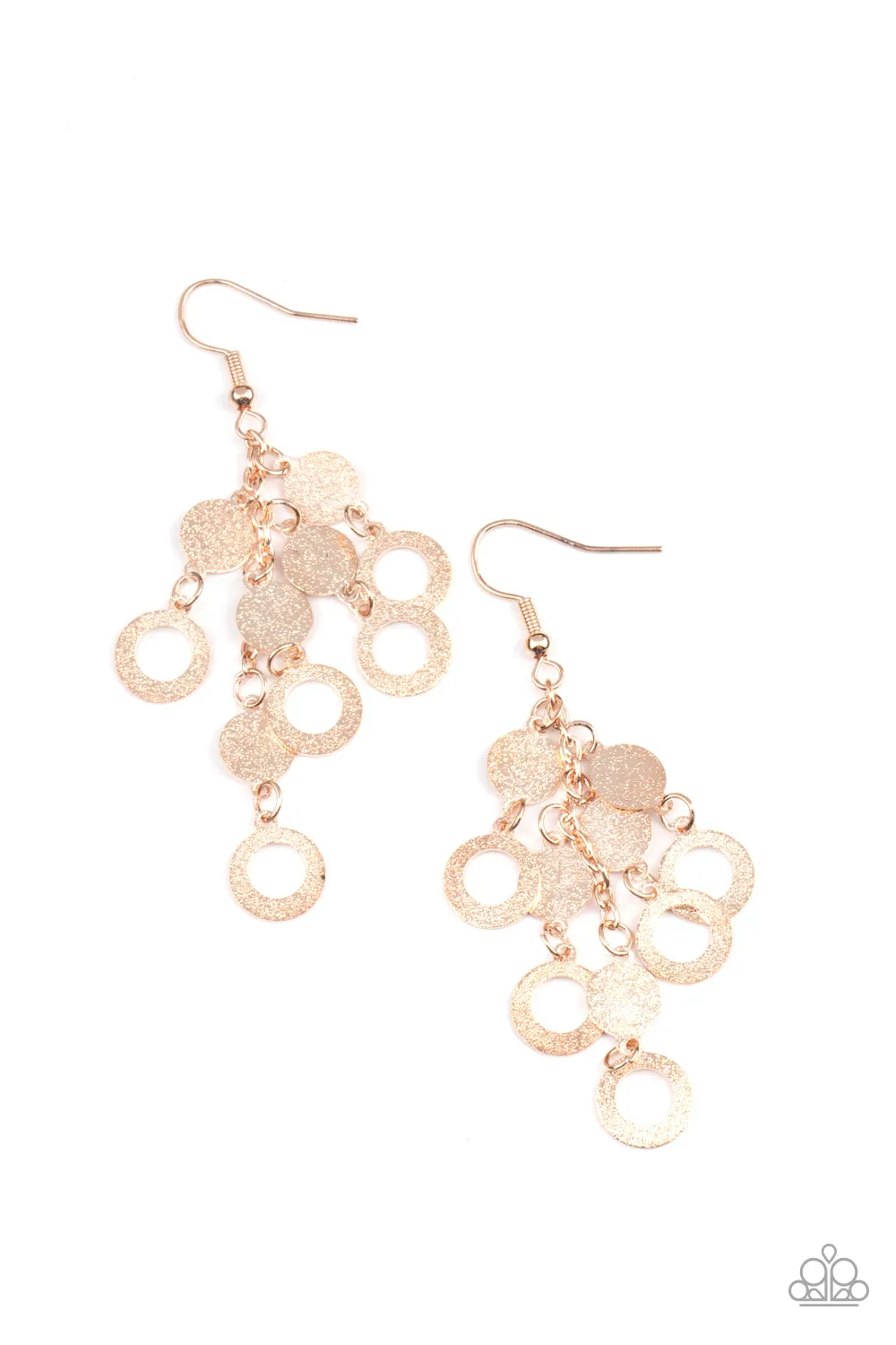 Paparazzi Earring ~ Im Always BRIGHT - Rose Gold