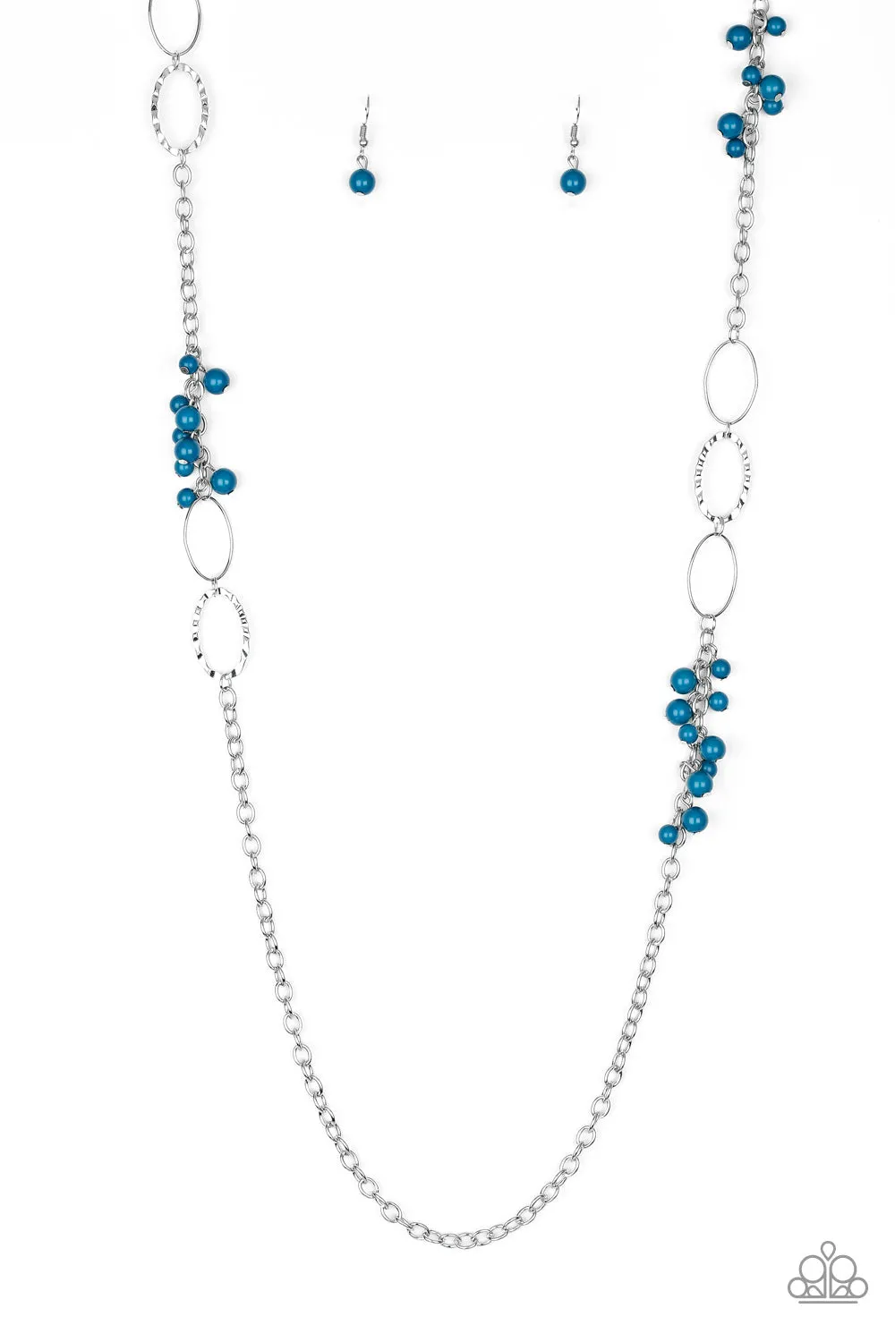 Paparazzi Necklace ~ Flirty Foxtrot - Blue Necklace