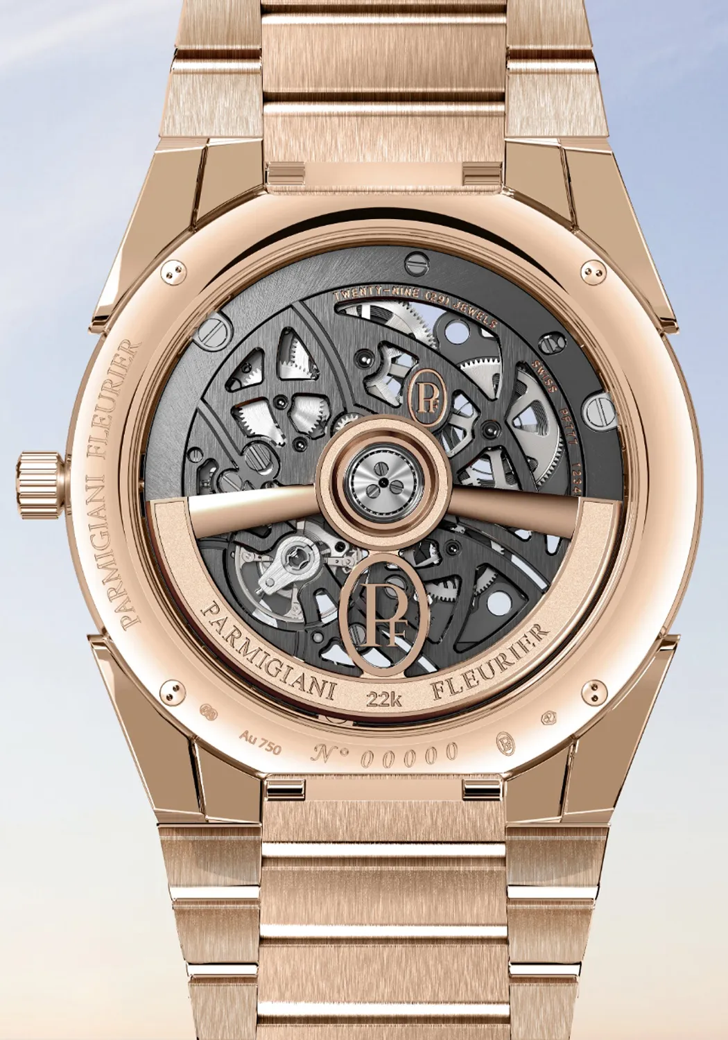 Parmigiani Fleurier Tonda PF Skeleton Rose Gold Graphite