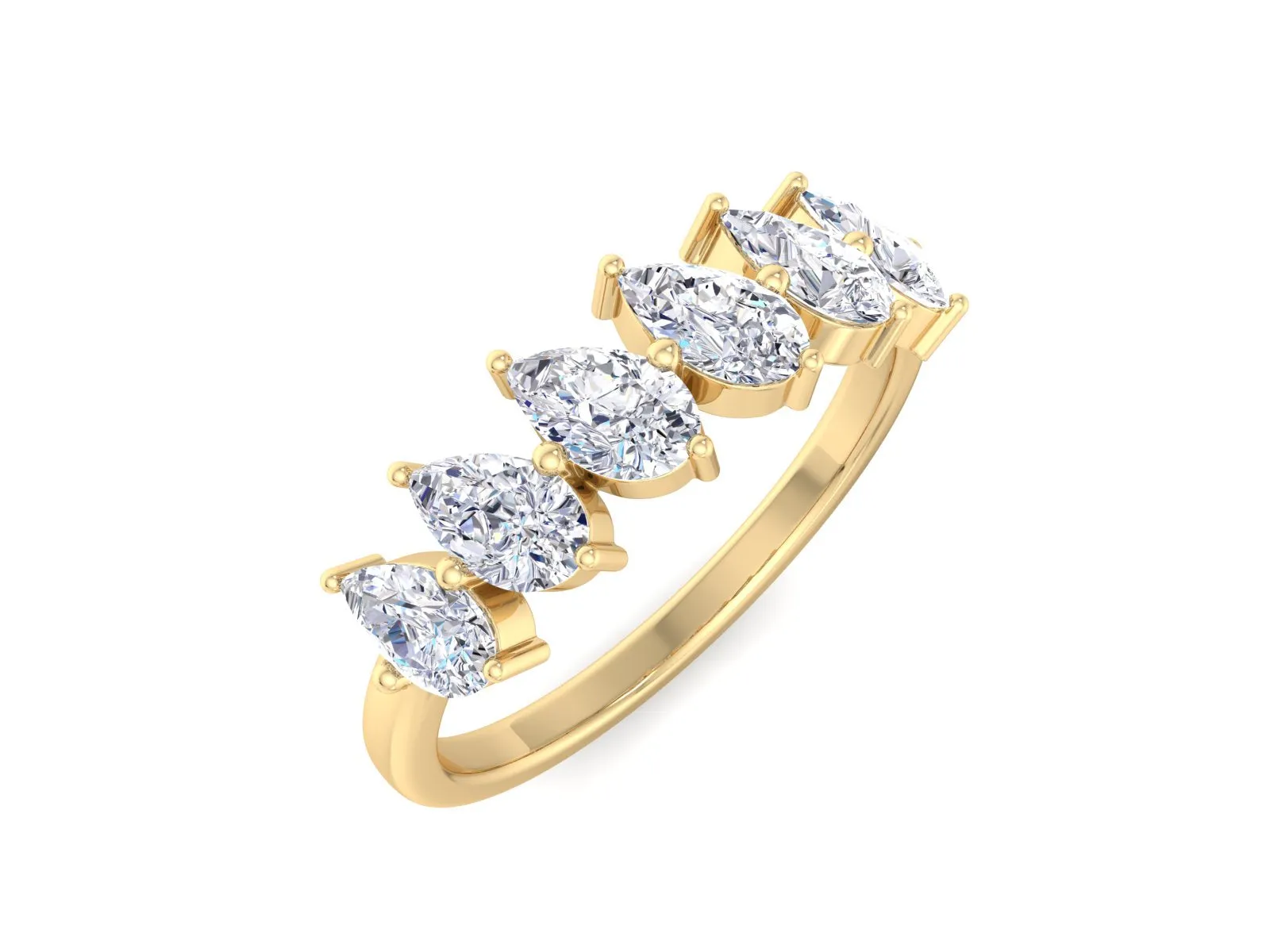 Pear Diamond Wedding Ring