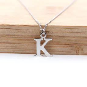 Personalised Sterling Silver Alphabet Necklace - Font C