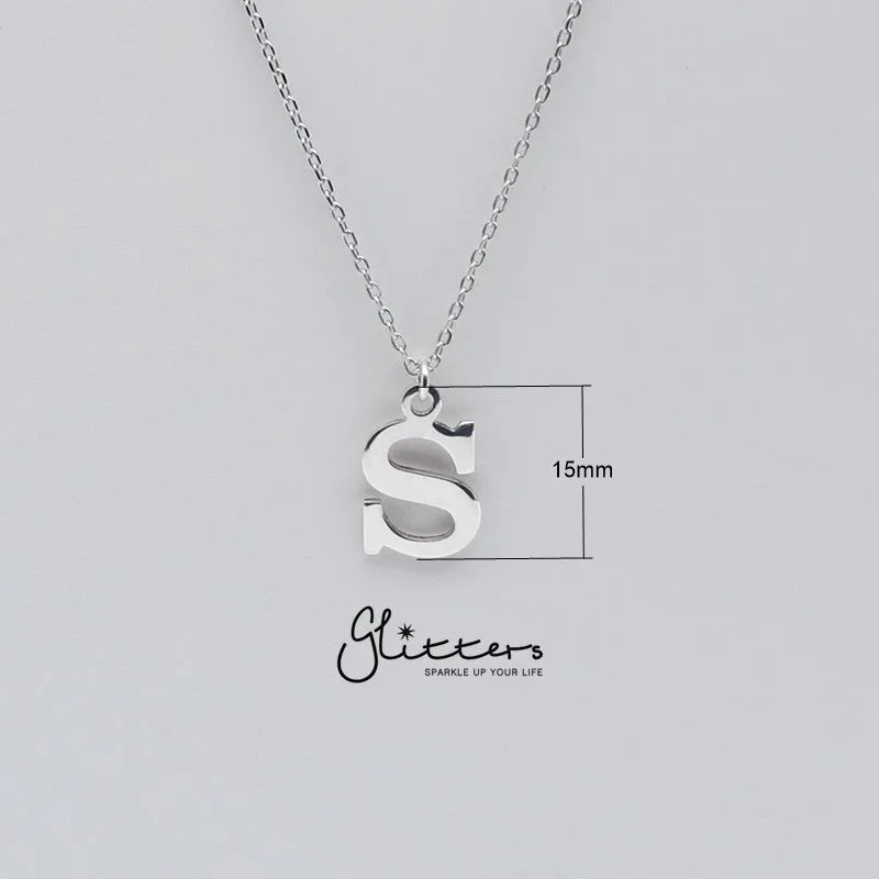 Personalised Sterling Silver Alphabet Necklace - Font C