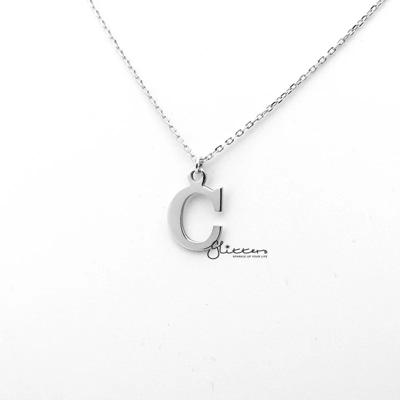 Personalised Sterling Silver Alphabet Necklace - Font C