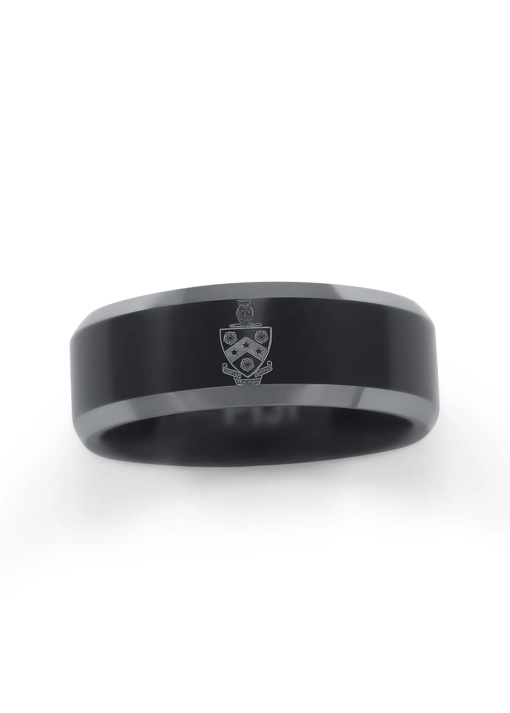 Phi Gamma Delta (FIJI) Black Tungsten Ring