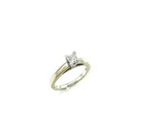 Princess Cut 40 PTW Cathedral Set Diamond Ring