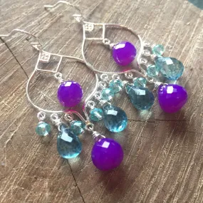 Purple Reigns Chandelier Earrings