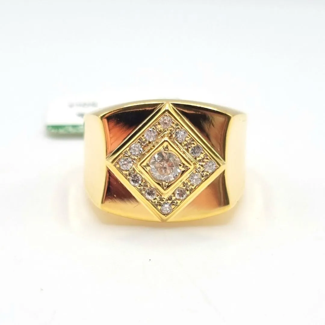 Pyramid Diamond Men’s Ring