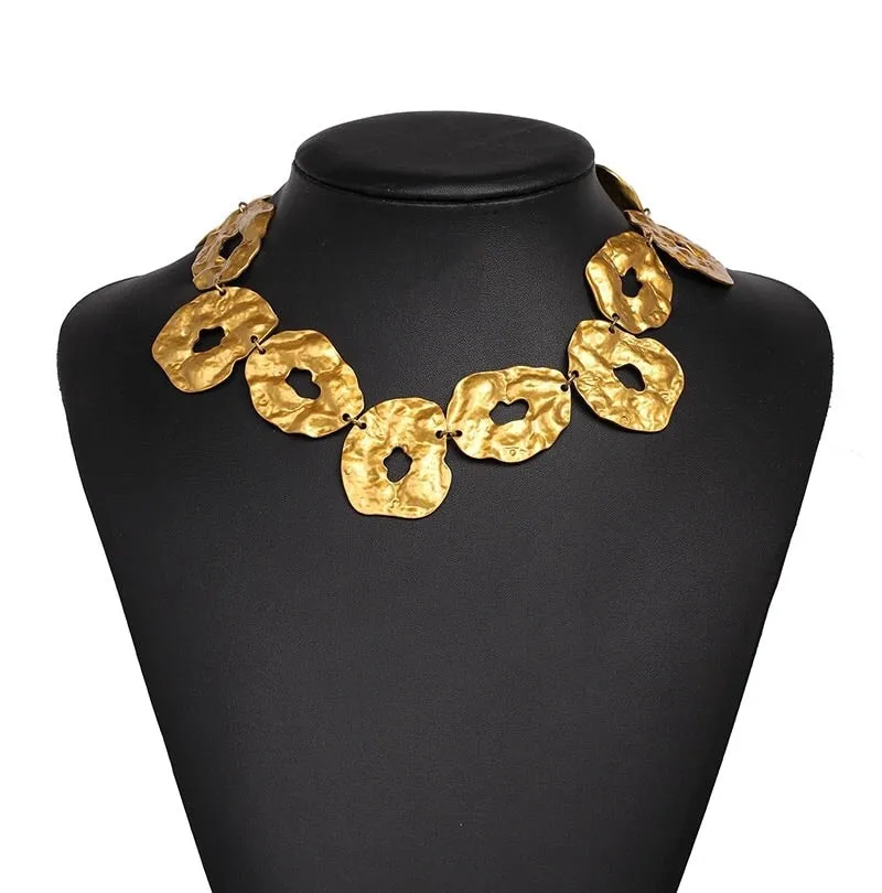 24K Qanika Gold Necklace for Women - Elegant, Luxury, Statement Jewelry