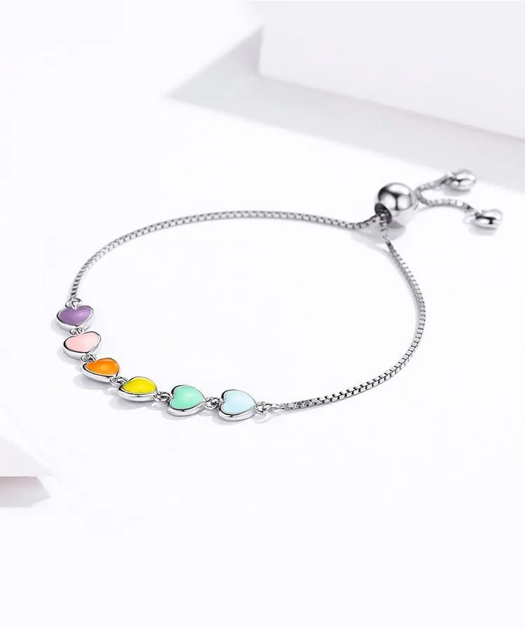 RAINBOW HEARTS BRACELET