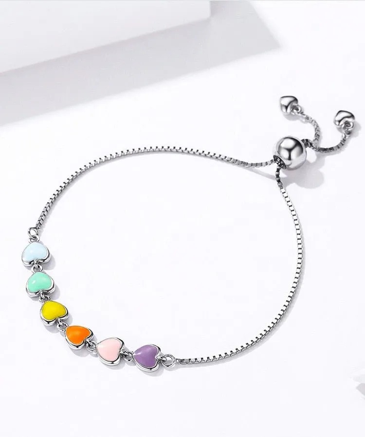 RAINBOW HEARTS BRACELET