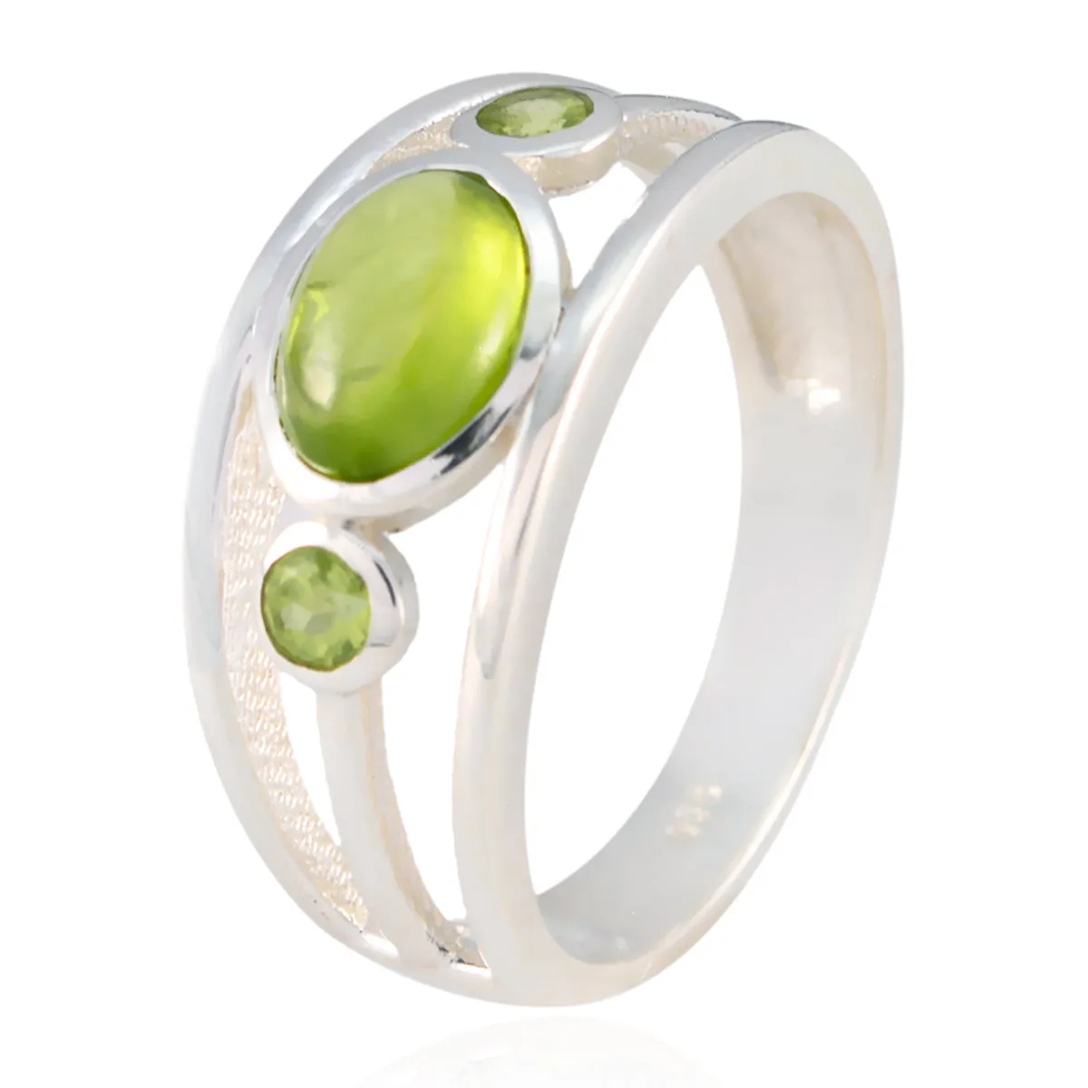 Riyo Fair Gemstone Peridot 925 Silver Rings Fine Jewelry Brands