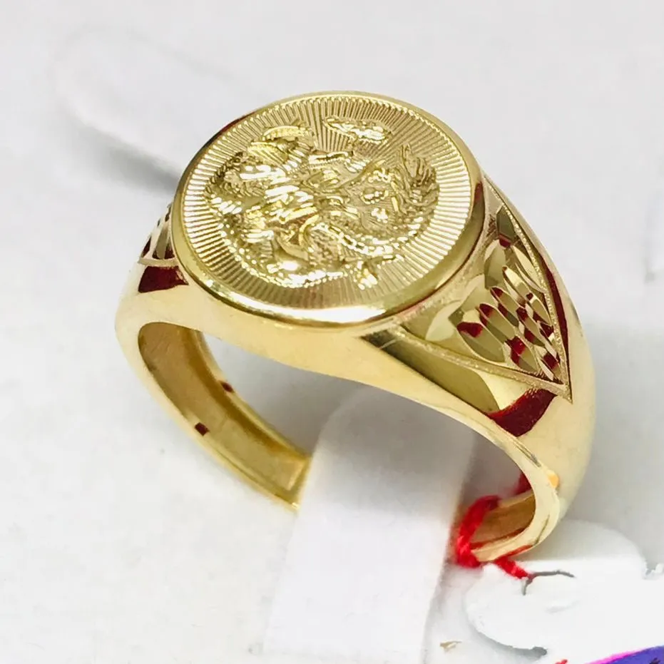 Round Men’s Ring 18K Gold