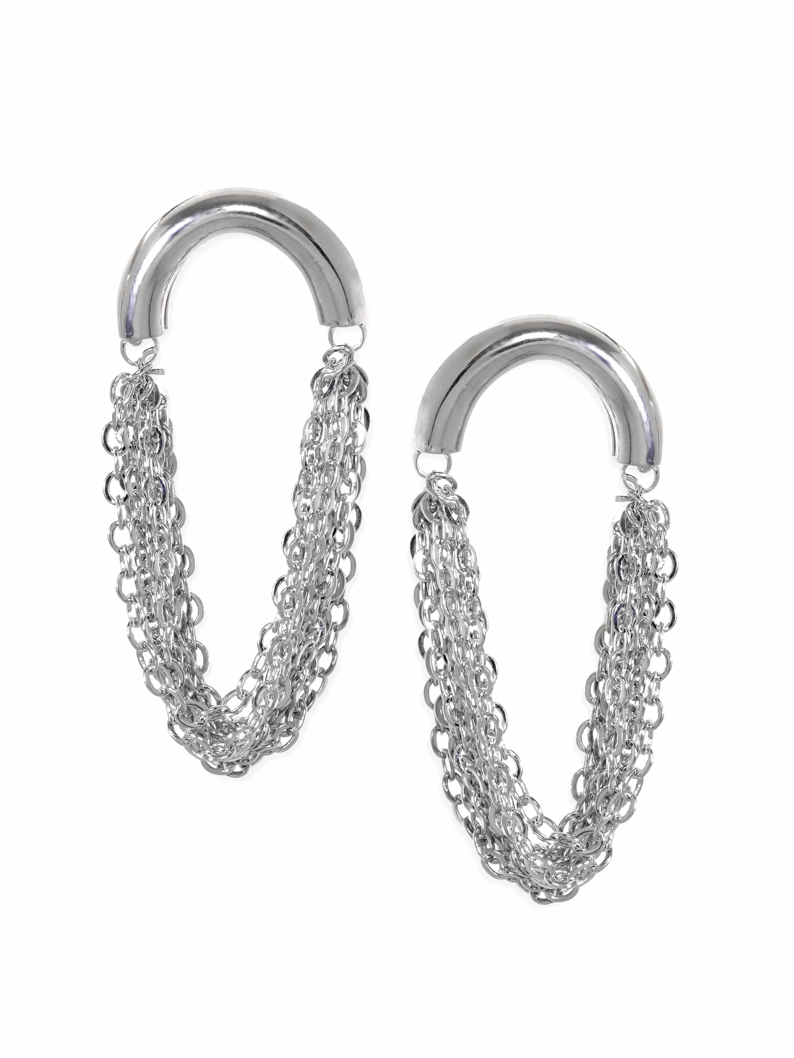 Rubans Voguish Rhodium plated Stainless Steel Waterproof dainty danglers Tarnish free  Earrings