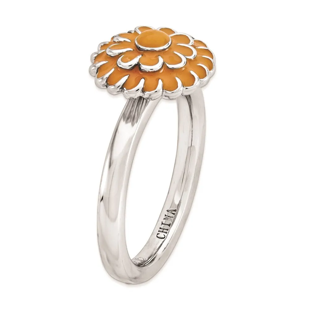 Stackable Expressions Chrysanthemum Ring in Sterling Silver