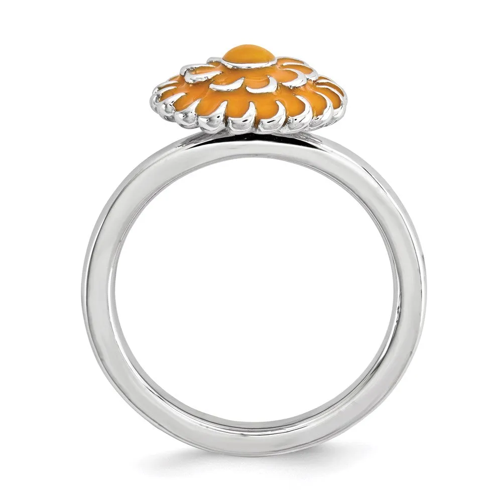 Stackable Expressions Chrysanthemum Ring in Sterling Silver