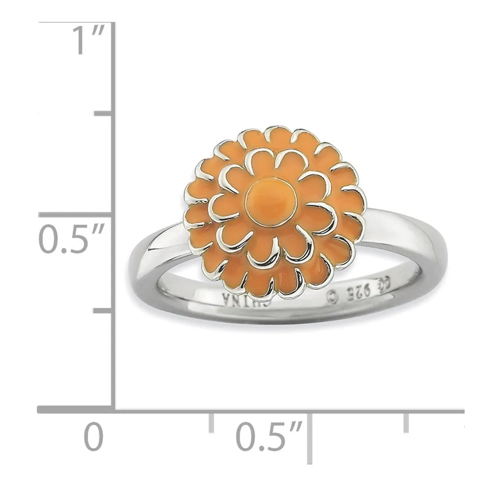 Stackable Expressions Chrysanthemum Ring in Sterling Silver