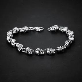 Stainless Steel Skull Chain Bracelet