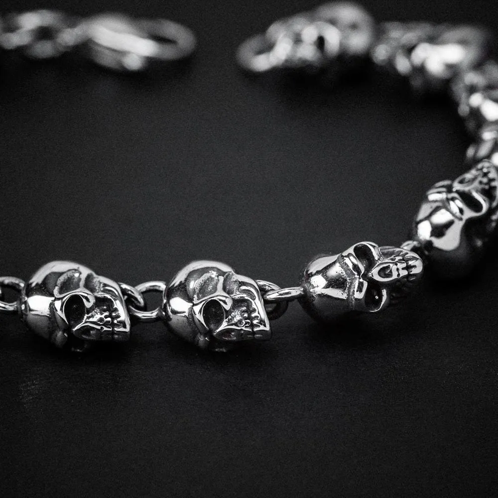 Stainless Steel Skull Chain Bracelet