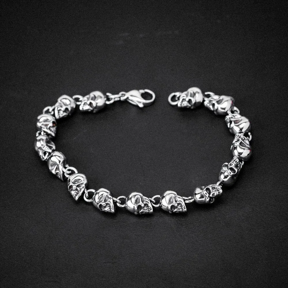 Stainless Steel Skull Chain Bracelet