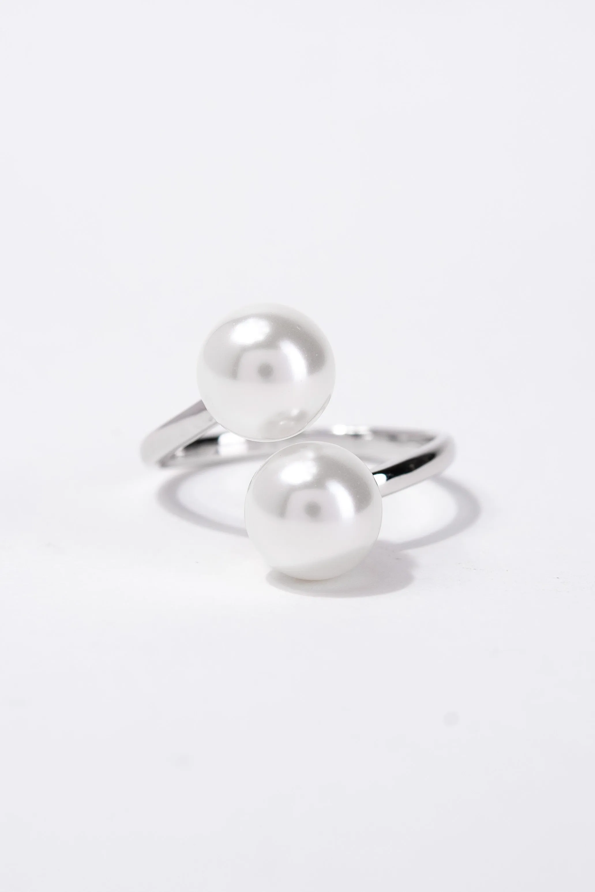 Steph Double Pearl Cuff Ring