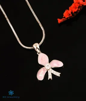 The Pink Flower Silver Pendant