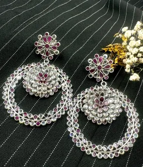 The Polki Silver Earrings