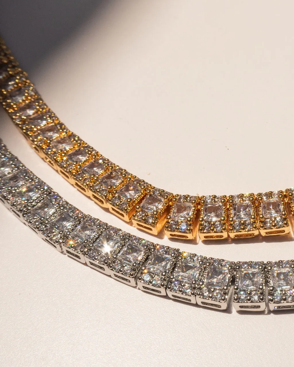 The Triple Crystal Tennis Necklace