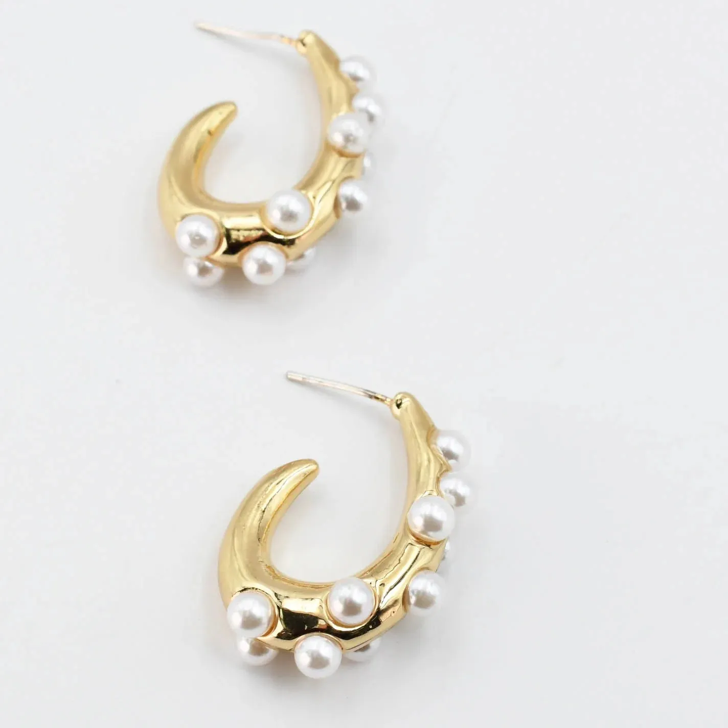 Treasure Jewels - Tear Drop Pearl Hoops - PREORDER